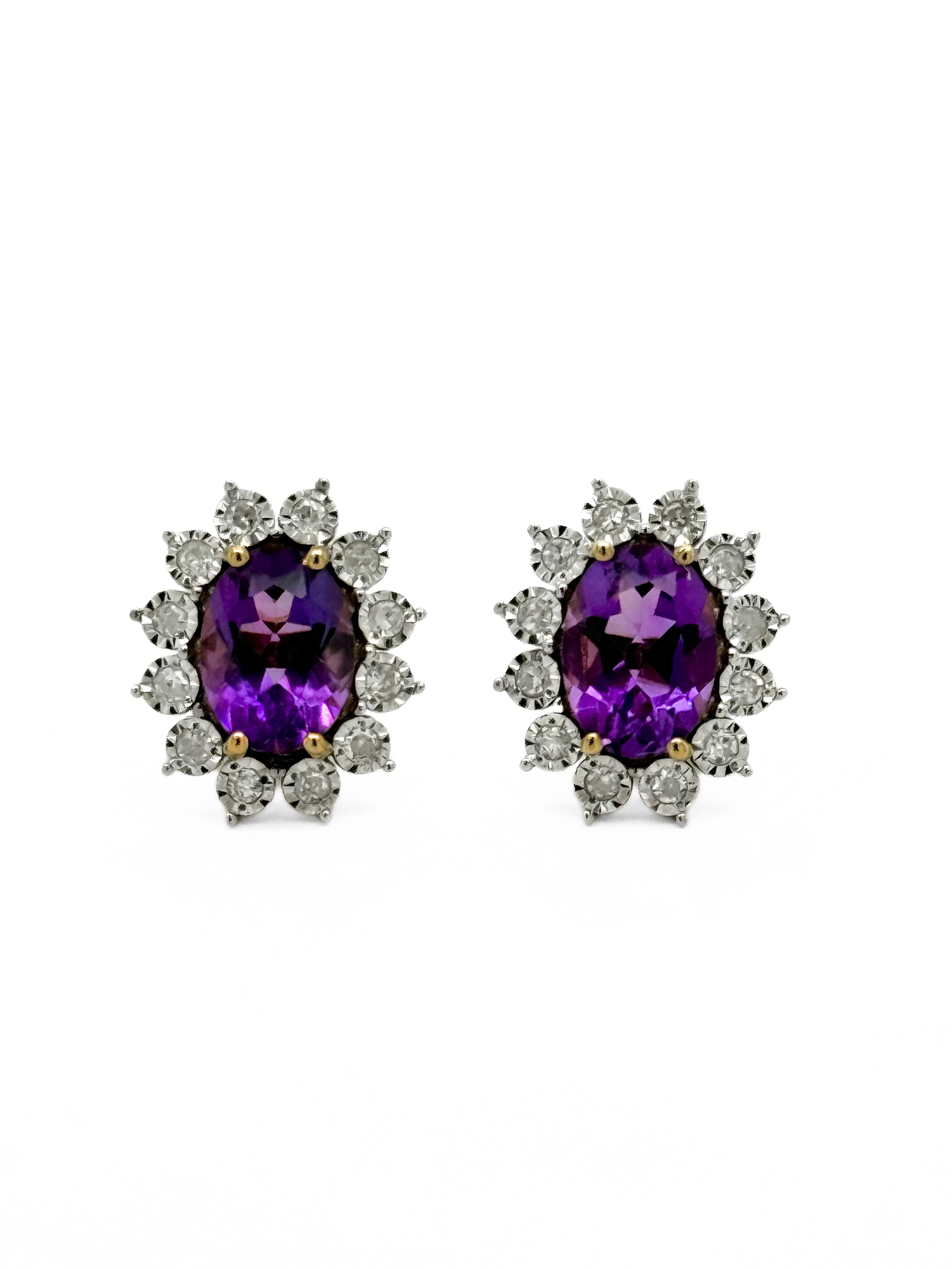 OV AMETHYST STUD EARRINGS-116426